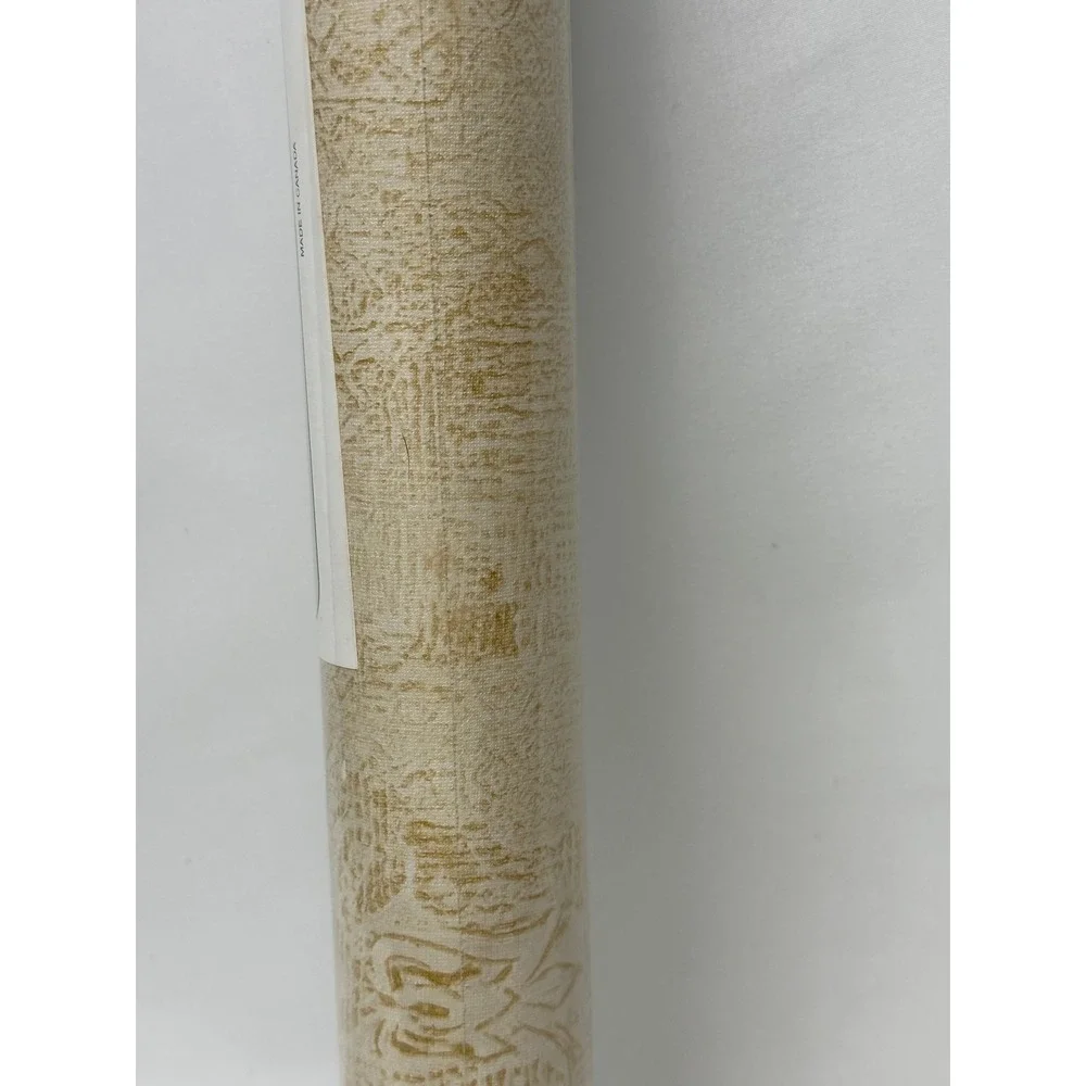 WARNER SOLID VINYL‎ WALLPAPER LAB5161 GOLD TEXTURE PREPASTED PEELABLE SCRUBABLE